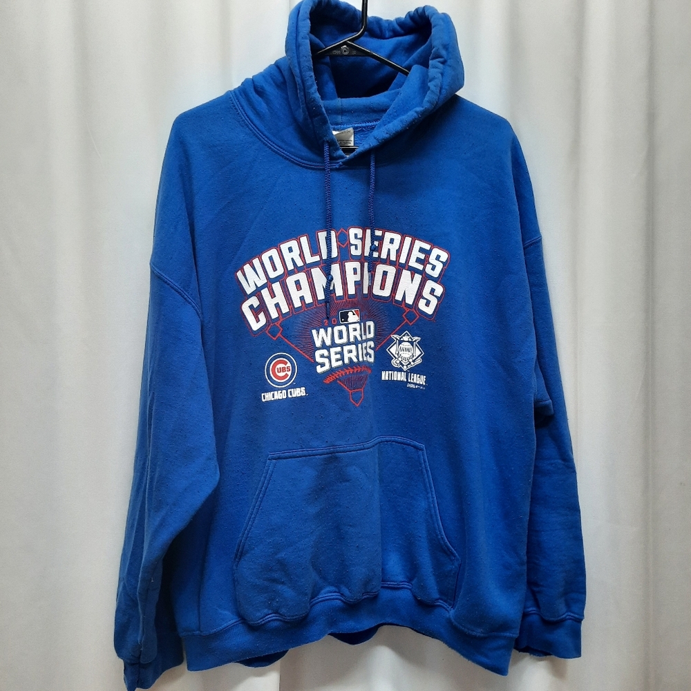 Chicago Cubs MLB World Series Champions Hoodie Size XL Baseball Sports -Stained